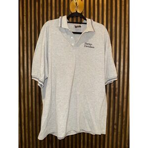 Harley-Davidson Chicago Gray Polo Shirt XL Embroidered Biker Motorcycle